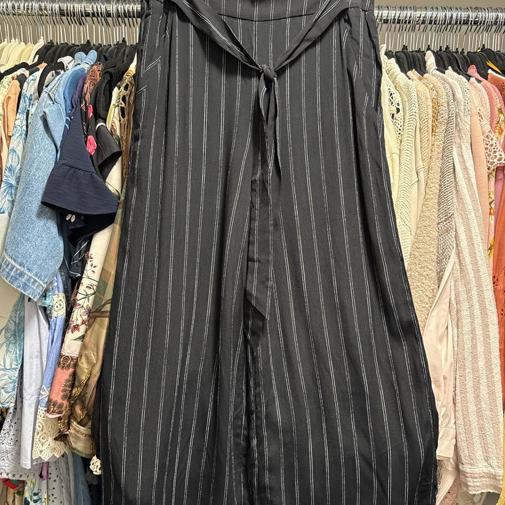 Wilfred Black and White Pinstripe Pants